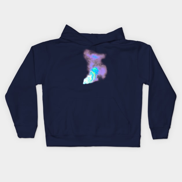 Holo purple smoke Kids Hoodie by dinaaaaaah